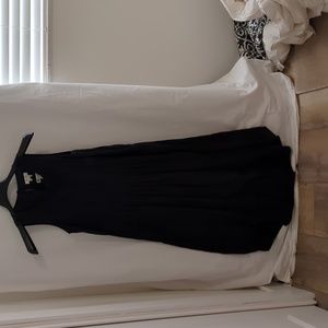 Navy 100% linen maxi dress